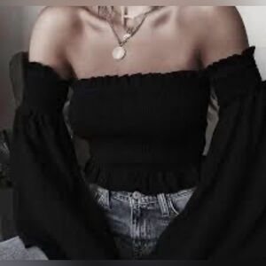 Urban Outfitter Black Off-Shoulder Top